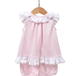 Kız Bebek Şort Bluz Takımı