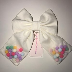 Ponponlu Keten Toka Büyük Boy