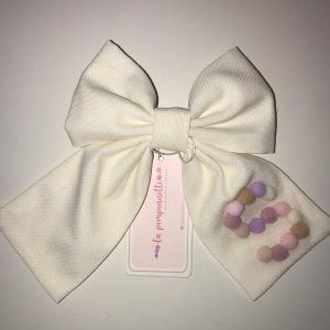 S Harfli Ponponlu Keten Toka Büyük Boy