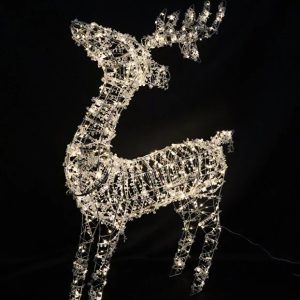 420 LED ışıklı geyik dekoru yılbaşı süsleri LED geyik dekoru bahçe ve vitrin yılbaşı dekorasyonu Sıcak beyaz LED ışıklı geyik figürü dış mekân dekor